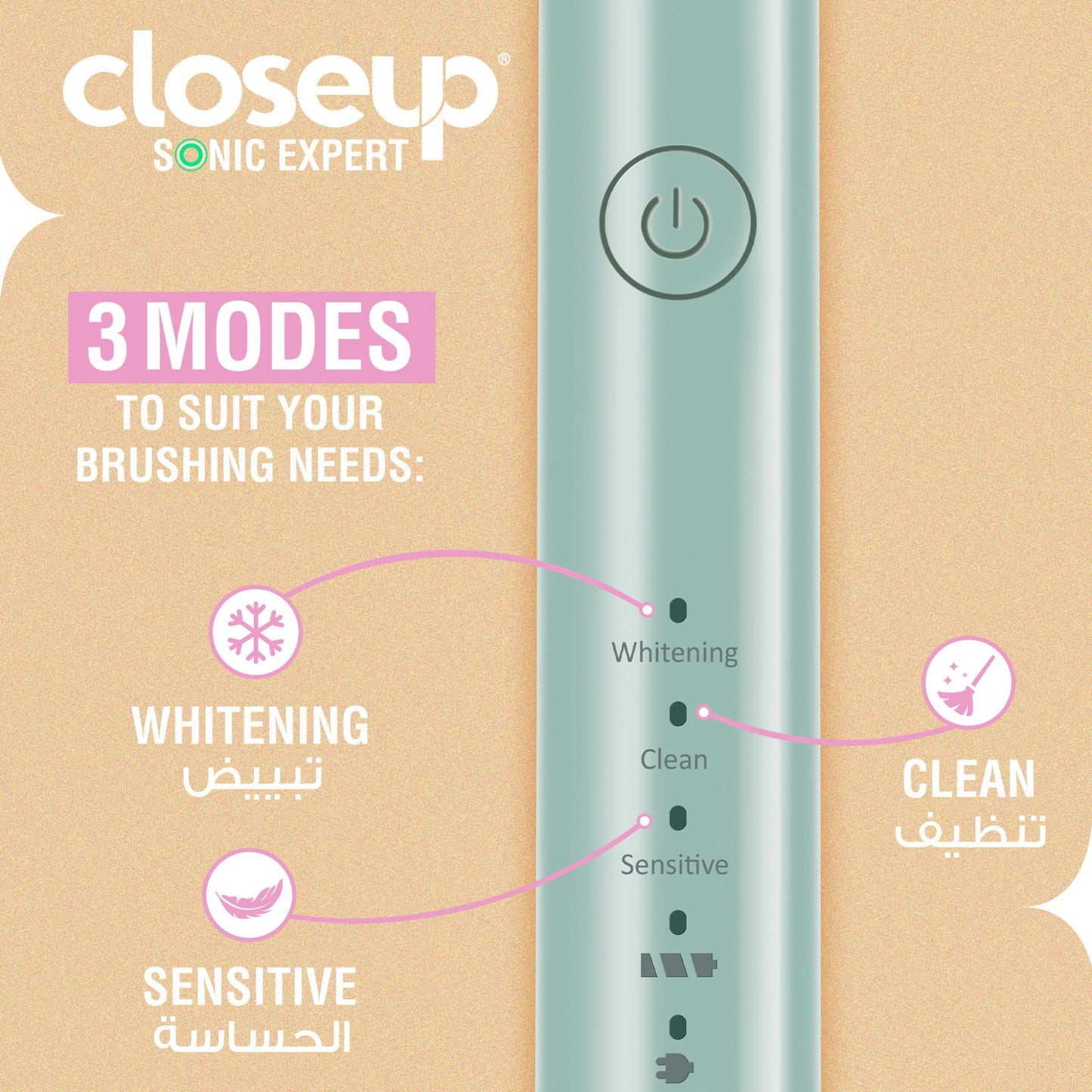 Closeup Sonic Expert Black Rechargeable Toothbrush
