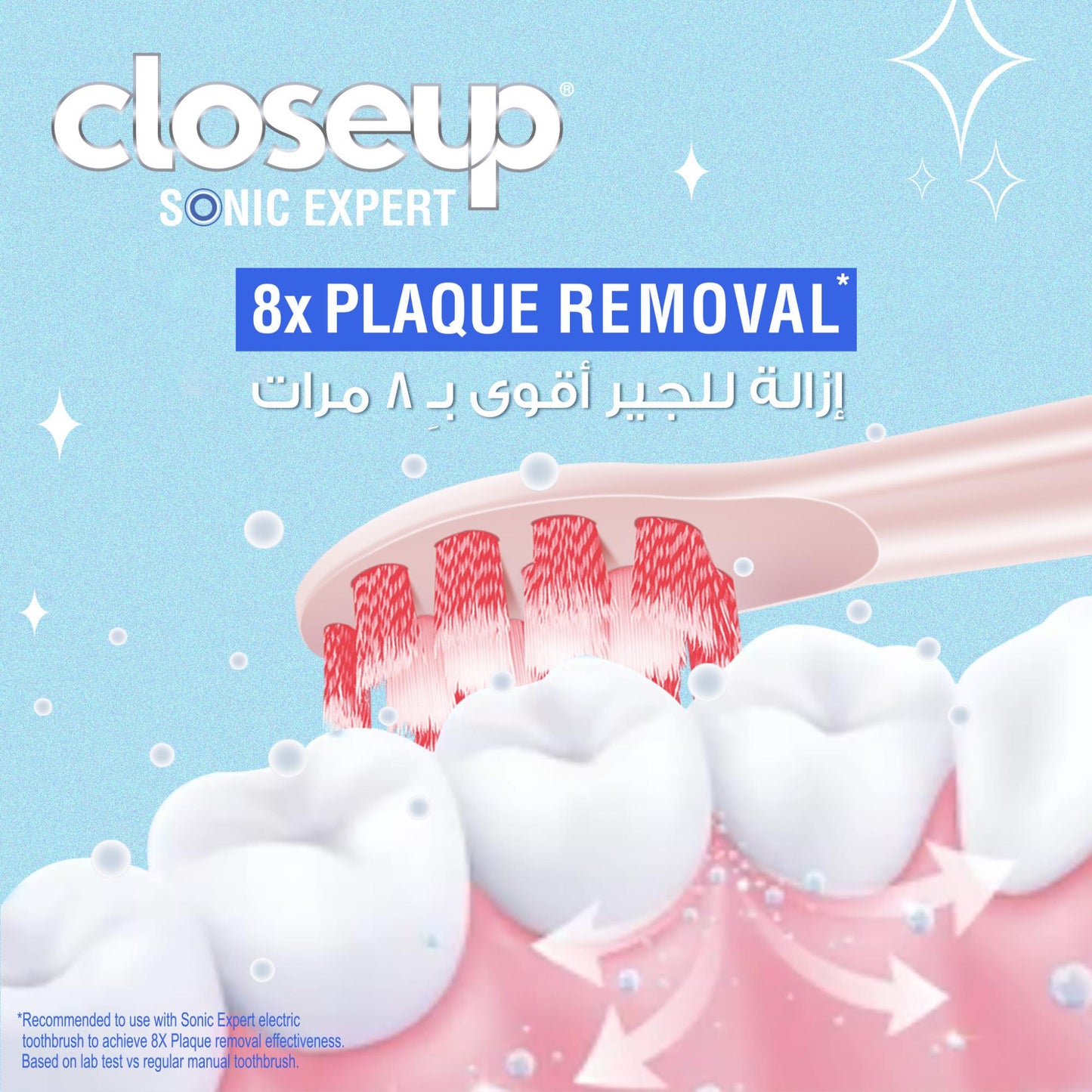 Closeup Sonic Expert Pink Rechargeable Toothbrush