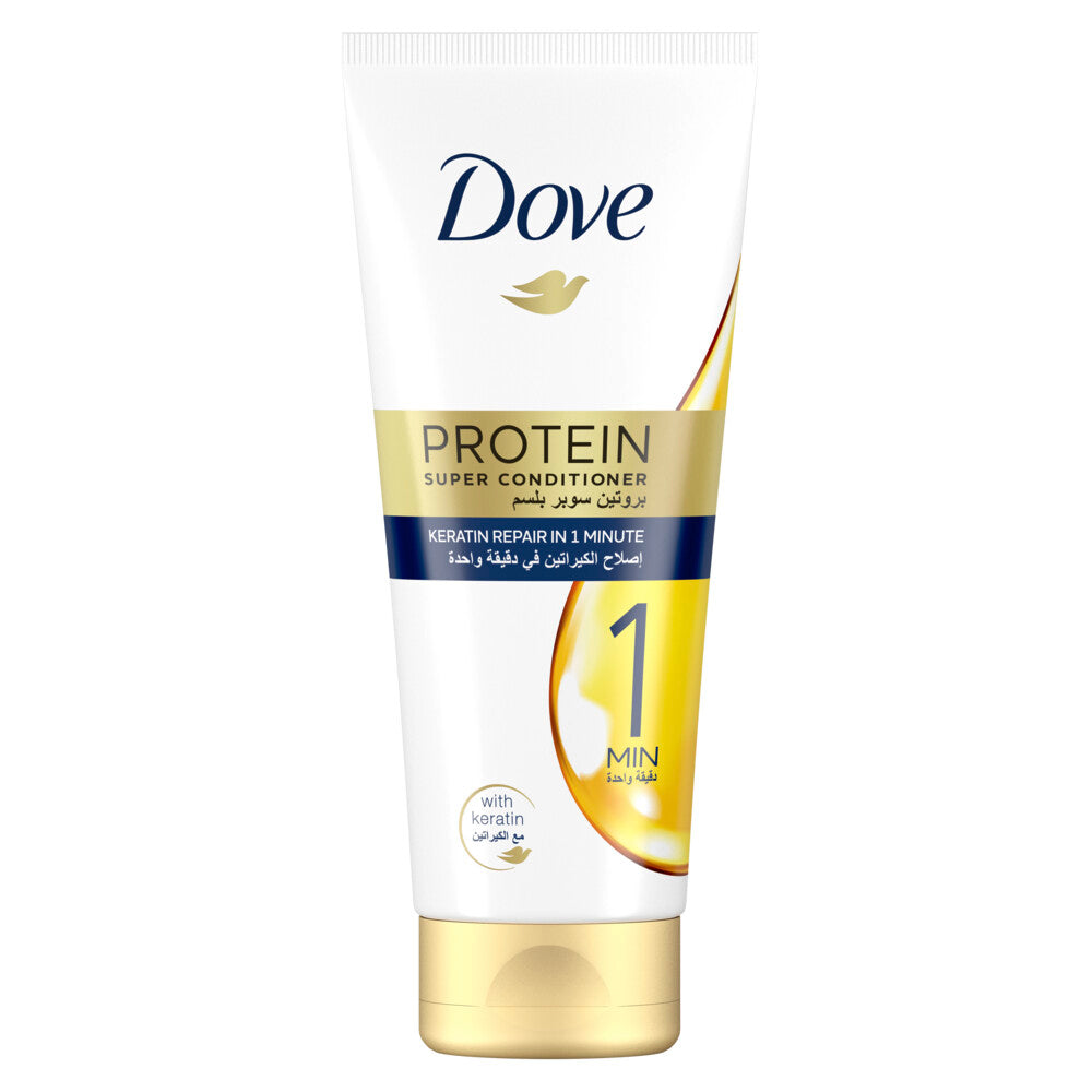 DOVE Protein Super Conditioner repairs damaged hair in just 1 minute!