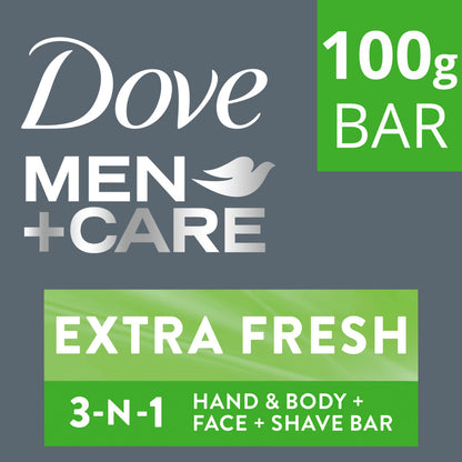 DOVE MEN+CARE Refreshing Cleansing Bar,3in1, for Body, Face & Shaving