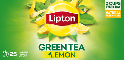 Lipton Green Tea Lemon, 25 Envelope Teabags