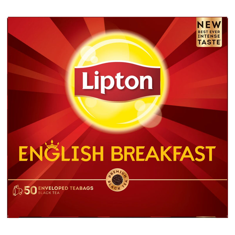 Lipton Black TeaEnglish Breakfast, 50 Envelope Teabags
